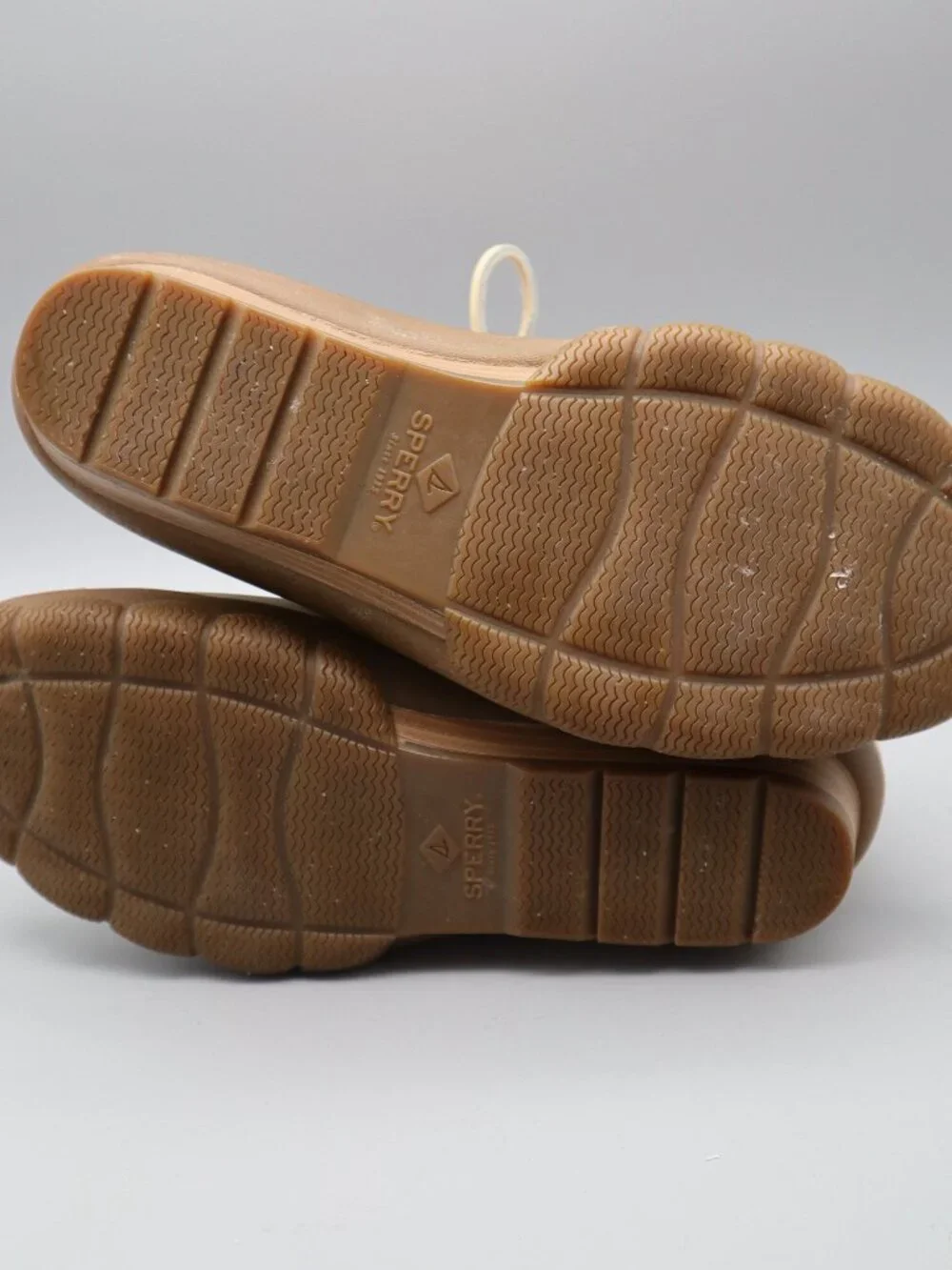 Sperry Saltwater Wool Duck Boots Women's Sz 8M Cream Oat Coastal Preppy